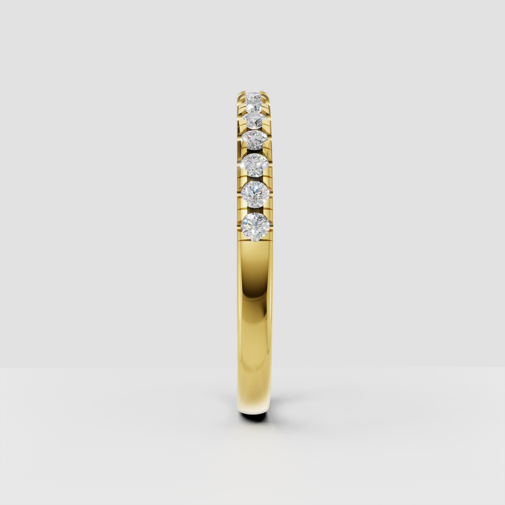 Elegant round diamond eternity ring with polished band