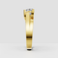 Heart cut solitaire diamond ring in elegant yellow gold setting