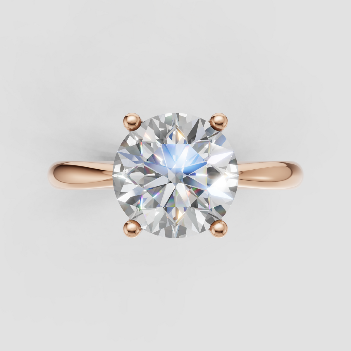 Classic yellow gold round diamond ring for engagement anniversary or gifting