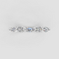 Yellow gold marquise diamond engagement ring front view