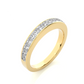 Luxe Vermeil Princess Cut Diamond Wedding Band