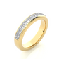 Princess Diamond Vermeil Classic Wedding Band Ring