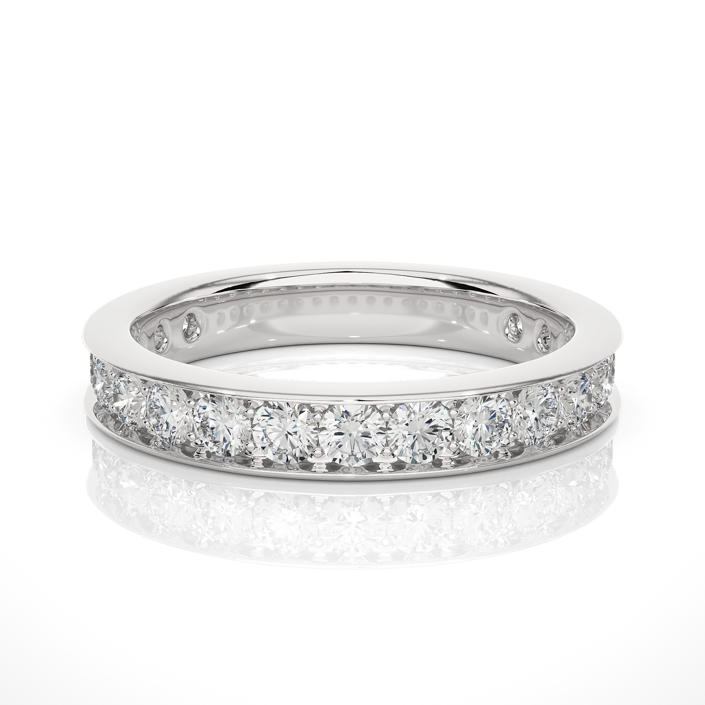 Elegant Lab Grown Diamond / Moissanite Eternity Band Ring