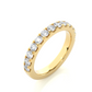 Round Prong Set Eternity Wedding Band Vermeil Ring