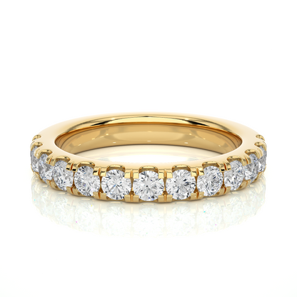 Classic Round Eternity Wedding Band Ring Vermeil