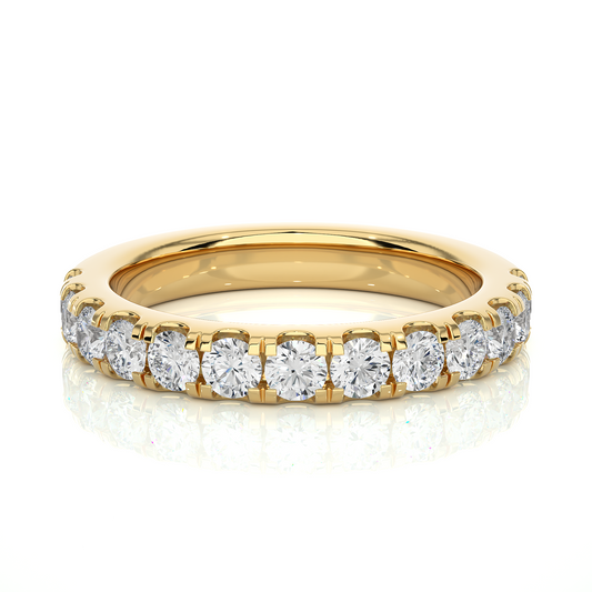 Classic Round Eternity Wedding Band Ring Vermeil