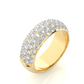 Luxury Pave  Lab Moissanite Diamond Wedding Band Vermeil Ring