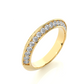 Delicate Lab Moissanite Wedding Band Gold Vermeil Stackable Ring