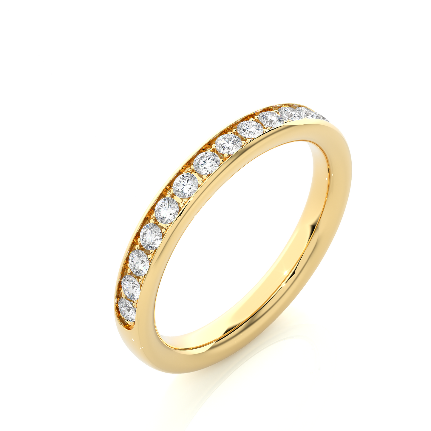 Minimal Lab Moissanite Wedding Band Vermeil Classic Ring