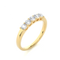 Five Stone Moissanite Lab Diamond Vermeil Ring