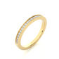 Classic Eternity Moissanite Lab Diamond Vermeil Ring