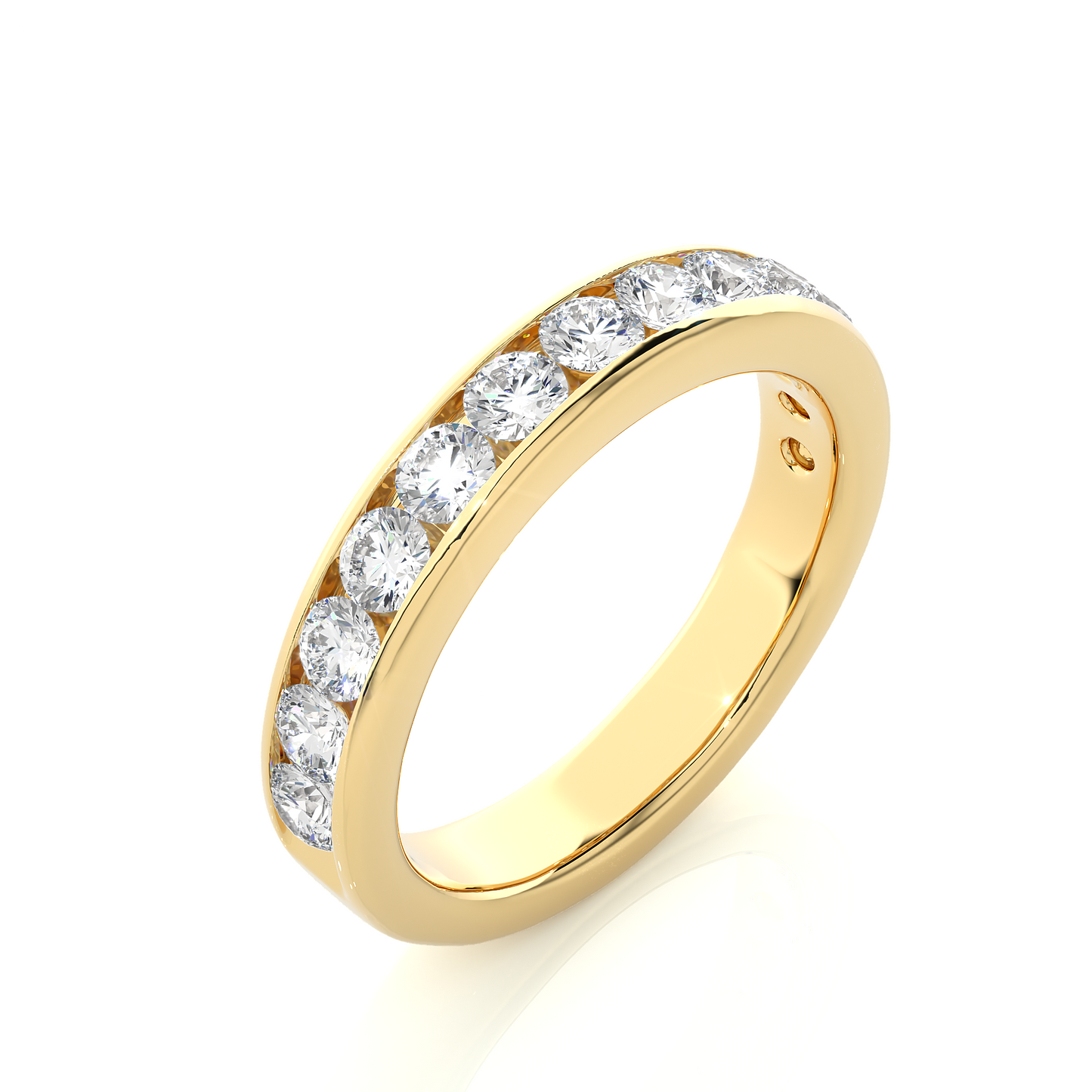 Eternity Diamond Moissanite Lab Vermeil Wedding Band