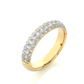 Diamond Pavé Half Eternity Ring – Vermeil Gold Wedding Band | Lab Grown Diamond / Moissanite