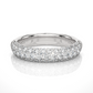 Double Row Diamond Moissanite Lab Vermeil Wedding Band