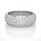 Luxury Pave  Lab Moissanite Diamond Wedding Band Vermeil Ring