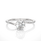 Twisted Infinity Band Moissanite Lab Diamond Engagement Ring