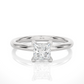 Princess Cut Vermeil Moissanite Lab Diamond Engagement Ring