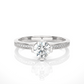 Elegant Vermeil Moissanite Lab Diamond Solitaire Ring