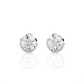 Vermeil Bezel Set Round Lab Moissanite Earrings