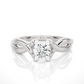 Infinity Twist Vermeil Moissanite Lab Diamond Engagement Ring