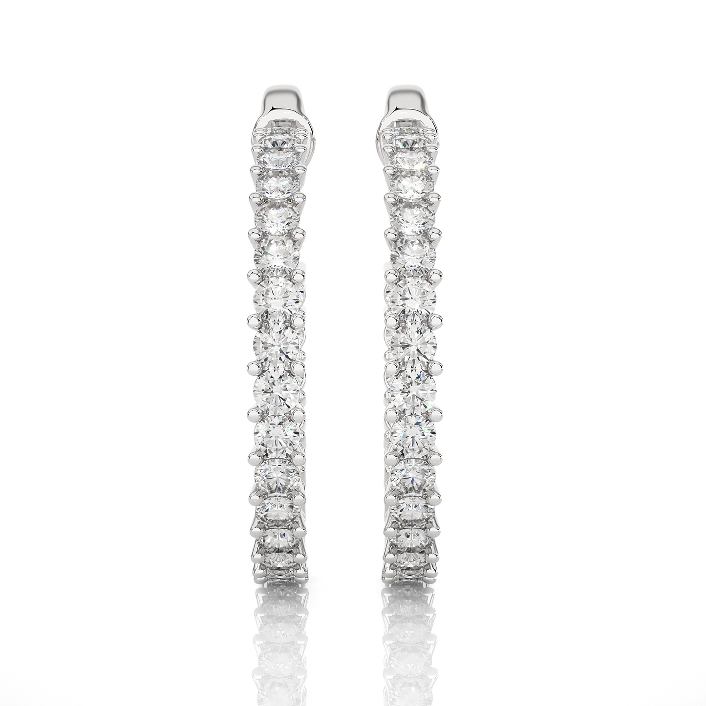 Luxe Lab Diamond Hoop Earrings