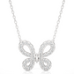 Butterfly Lab Grown Diamond Pendant Necklace