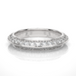 Delicate Lab Moissanite Wedding Band Gold Vermeil Stackable Ring