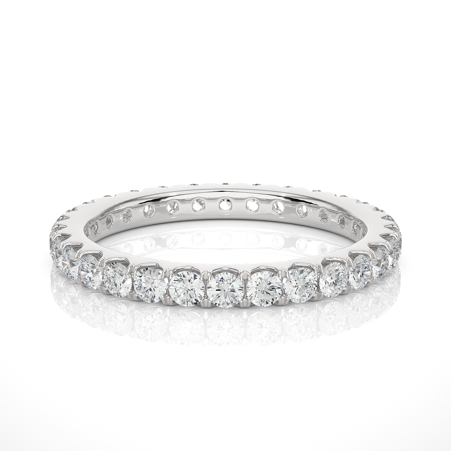 Round Cut Lab Grown Diamond Eternity Ring
