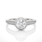 Brilliant Halo Moissanite Lab Diamond Vermeil Ring