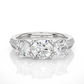 Round Three Stone Lab Grown / Moissanite Diamond Ring
