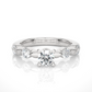Vermeil Moissanite Lab Diamond Engagement Ring
