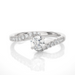 Twist Style Vermeil Moissanite Lab Diamond Engagement Ring