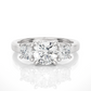 Round Lab Grown Diamond Three Stone Ring