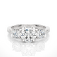 Round Diamond Three Stone Engagement Ring