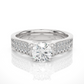 Luxe Sparkle Round Diamond Moissanite Vermeil Ring