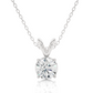 Vermeil Gold Round Moissanite / Lab  Diamond Pendant Necklace