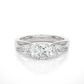 Classic Round Diamond Three Stone Engagement Ring