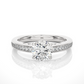 Round Cut Lab / Moissanite Diamond Engagement Ring