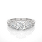 Three Stone Round Diamond Engagement Ring