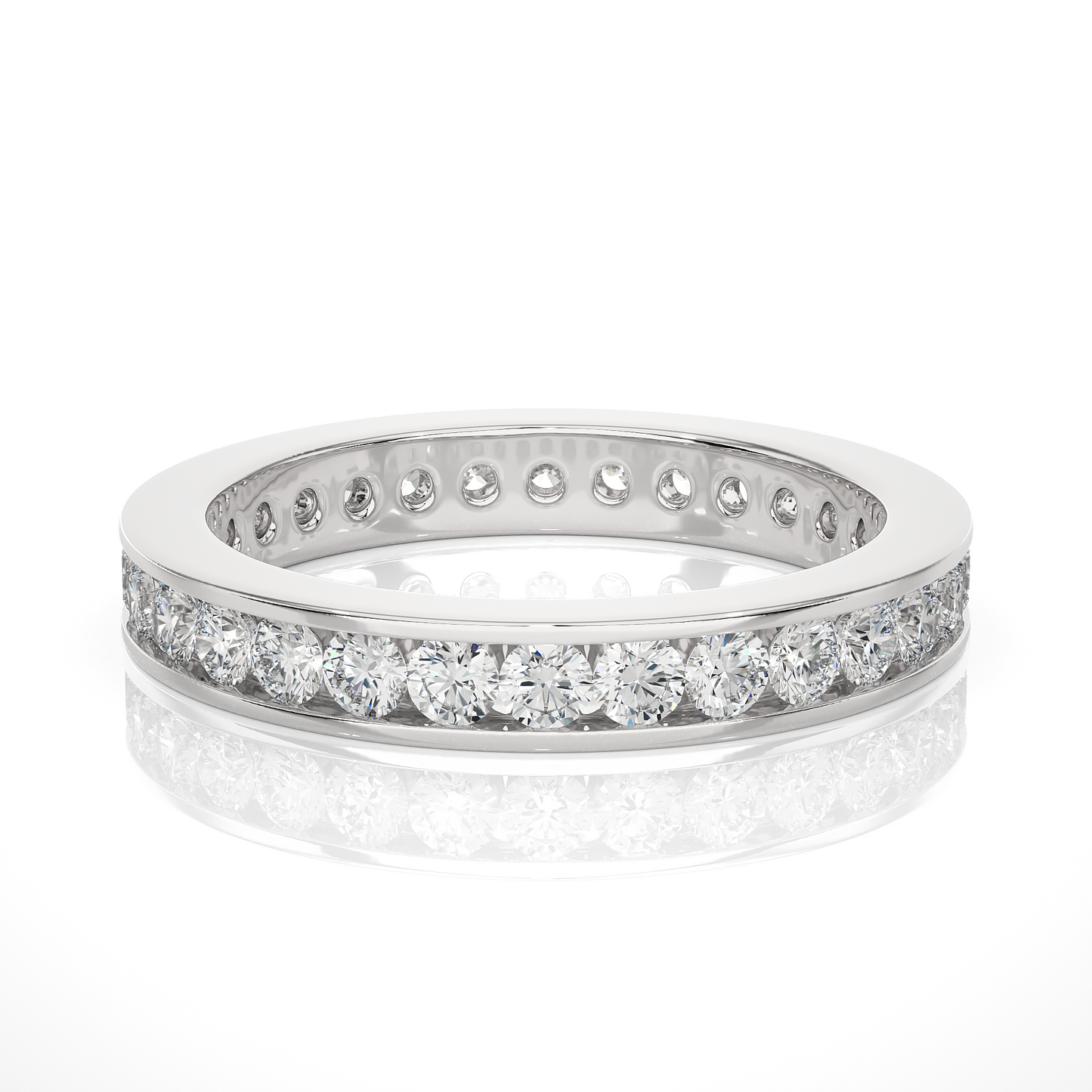 Channel Set Classic Diamond Eternity Wedding Band