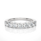 Lab Moissanite Seven Stone Wedding Band Ring