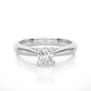 Princess Cut Solitaire Moissanite Lab Diamond Vermeil Ring