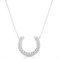 Lucky Horseshoe Lab Diamond Gold Necklace
