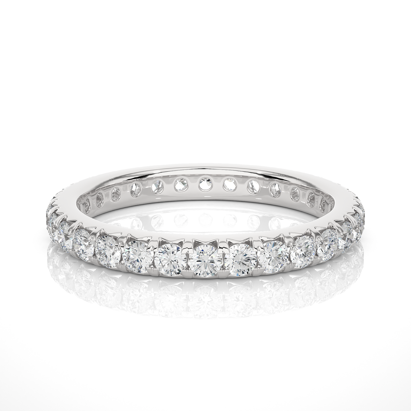 Round Cut Lab Grown Diamond Eternity Ring