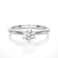 Delicate Round Vermeil Moissanite Lab Diamond Engagement Ring