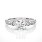 Three Stone Lab Grown Diamond Engagement Ring