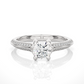Elegant Radiance Round Cut Moissanite Vermeil Engagement Ring