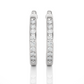 Medium Size Round Lab Diamond Hoop Earrings