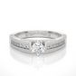 Round Cut Lab / Moissanite Diamond Engagement Ring