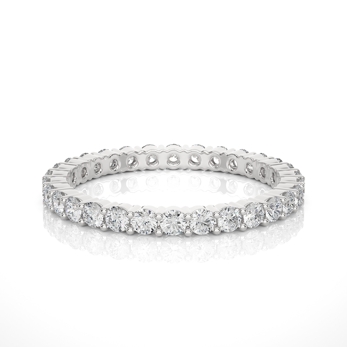 Stackable Round Diamond Eternity Wedding Band